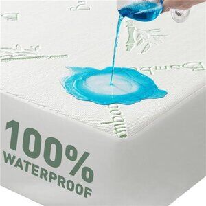 New Cooling Queen Mattress Protector-100% Waterproof & Noiseless Rayon Fiber